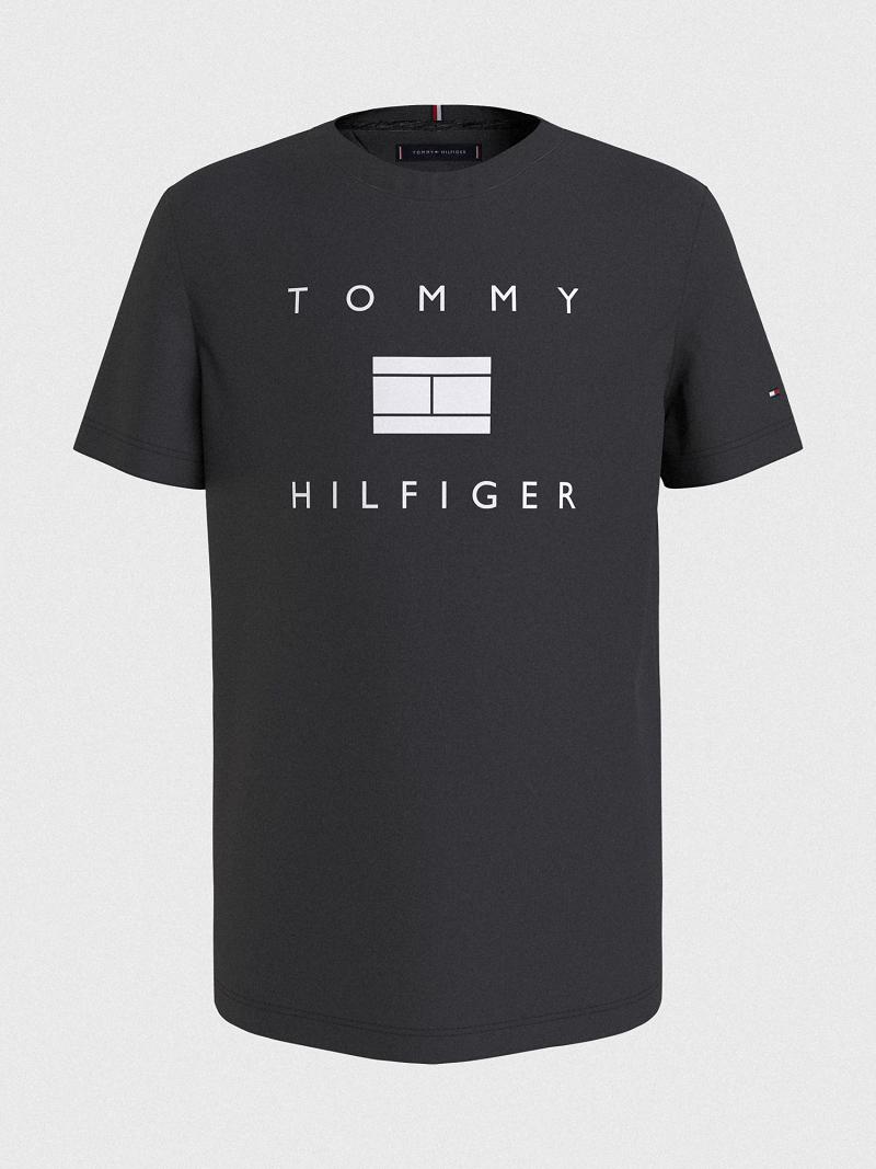 Lány Tommy Hilfiger Tommy Póló Fekete | HU 1952AHK